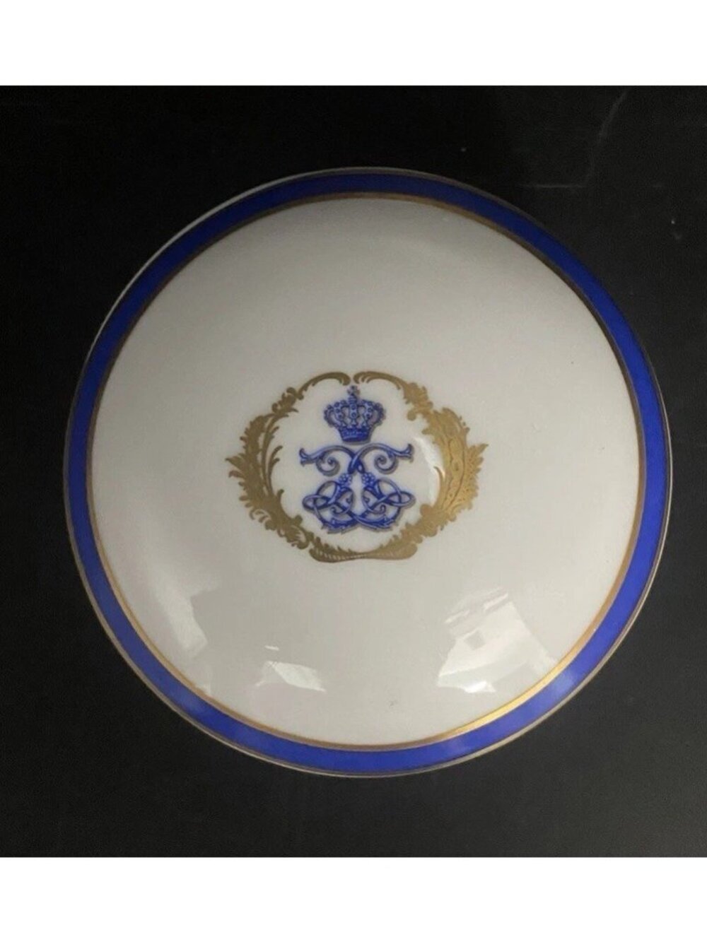 Oficina Real Porcelain Trinket Box Royal Navy Crest Museum Anniversary Portugal